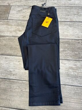 Enzo Tovare Shinny Men's Slim Straight Jeans in Black NWT